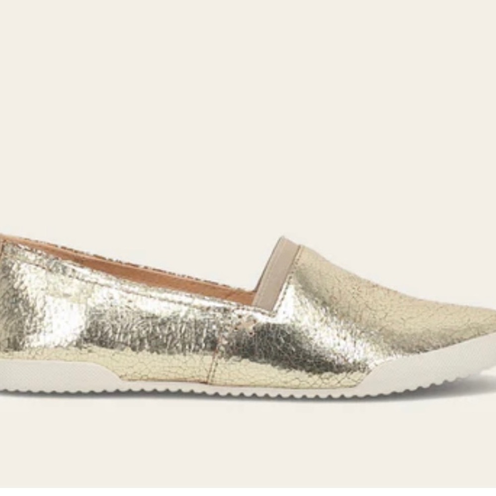 Frye New in Box Leather Gold Slip-On Women's Shoe Size 7.5